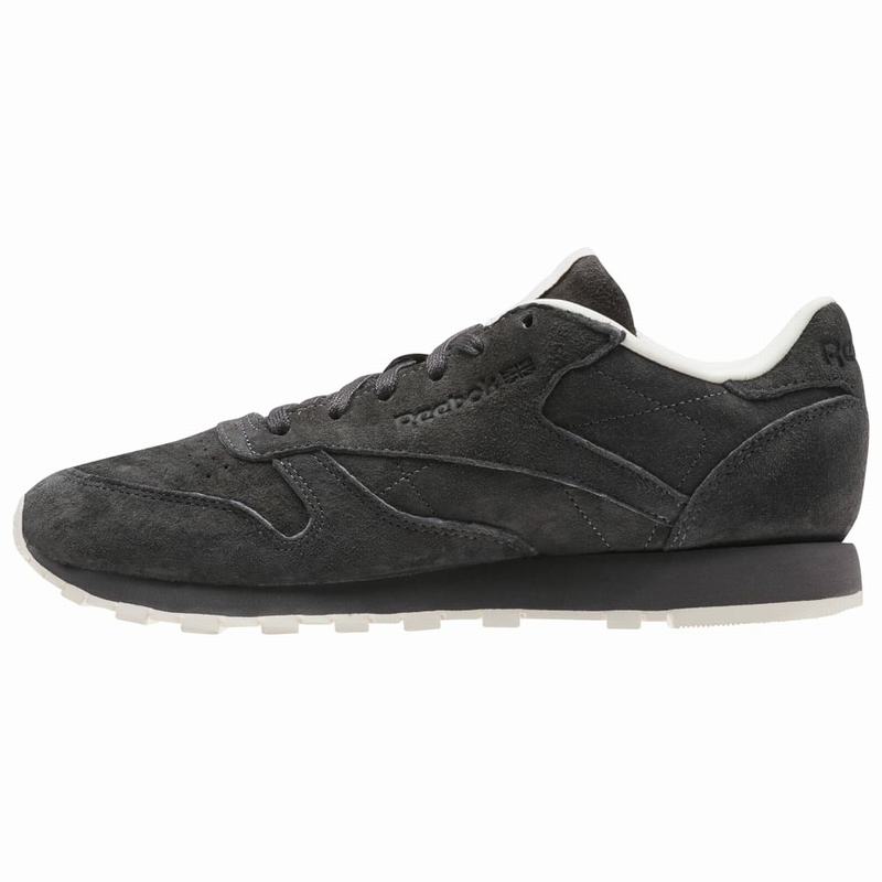 Reebok Classic Leather Tonal Nbk Shoes Womens Grey/Pink India VL5742DY